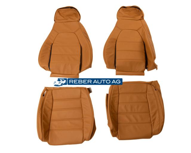 Sitzbezüge Leder beige 90-94