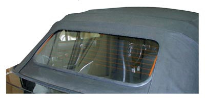 Verdeck Vinyl Glasheckscheibe beheizt schwarz 98-05 SP