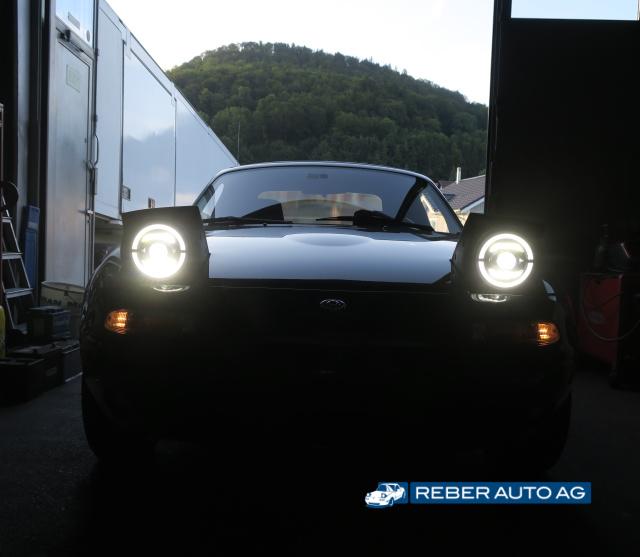 mazda mx-5 na led abblendlicht scheinwerfer legal zugelassen e prüfzeichen mk schweiz