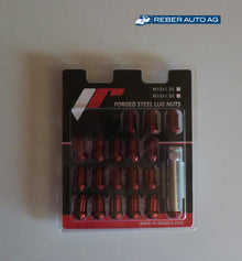 LugNuts JapanRacing Stahl M12x1.5 Rot