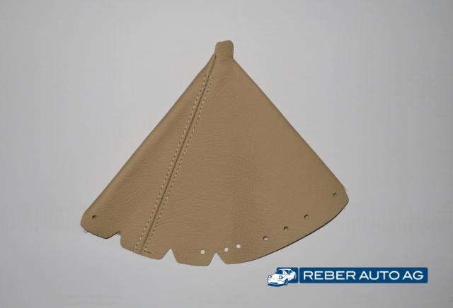 Schalthebelbalg Leder cream/white 90-05