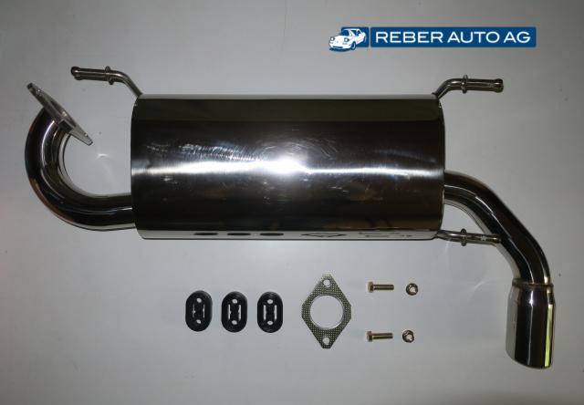 Edelstahl Endschalldämpfer ER 76mm 98-05 SP