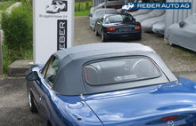 Verdeck Vinyl Glasheckscheibe beheizt blau 98-05 SP